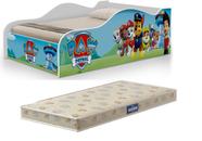 cama juvenil mini cama carro patrulha canina mais colchão