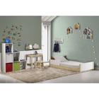 Cama Montessoriana Galante com Grade Branco/Natural - Casatema