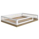 Cama Montessoriana Infantil 140cm Lumiar C06 Aveiro/Branco - Mpozenato