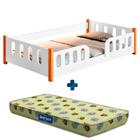 Cama Montessoriana Infantil Branca Melissa Divaloto Com Colchão Probel