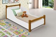 Cama Montessoriana Infantil Retro Pes Madeira Mel Luna