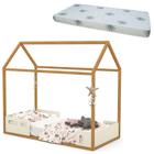 Cama Montessoriana Liv Off White Freijó com Colchão Matic - Matic Moveis