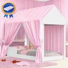 Cama Montessoriana Solteiro Infantil Juvenil Menino Menina Carro Stock Car Azul Princesas Meninas Corrida Facil Acesso quarto criança