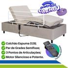 Cama Motorizada Articulada Zeus Capacidade até 150kg + Colchão Hospitalar Original D-28 com Capa + Par Grades Pilati.