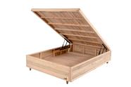 Cama NewBox Baú Rústico Natural Casal 138x188x43