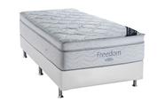 Cama Ortobom Solteiro Freedom 88x188x55 + Box Ortobom