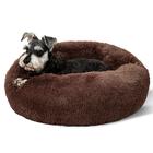 Cama para animais de estimação, calmante para cães pequenos, donut lavável em 60 cm