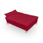 Cama para Cachorro Caminha Pet Gato Cachorro Confortavel Resistente Sofazinho Raquel Suede Vermelho