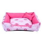 Cama para Cachorro Grande 70X55 Com Ziper Estampa Balão Pink