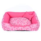 Cama para Cachorro Grande 70X55 Com Zíper Estampa Ossinho Pink 2