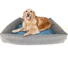 Cama Para Cachorro Grande CINZA E AZUL 100 x 87 cm - 100% LAVÁVEL E RESISTENTE!