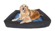 Cama Para Cachorro Grande PRETO E AZUL 100 x 87 cm - 100% LAVÁVEL E RESISTENTE!