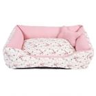 Cama para Cachorro ou Gato Tamanho Grande 70x55cm + Ossinho Flora Rose