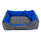 Cama para Cachorro ou Gato Tamanho Grande 70x55cm + Ossinho Patinha Azul