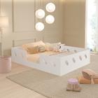 Cama para Criança Luxo Infantil Montessoriana Casal Helena - Branca