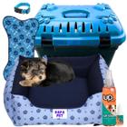 Cama para pet + Caixa de Transporte N1 + Tapete Suporte Americano + Educador Canino + Coleira para Cachorro