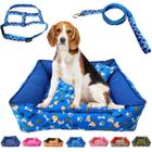 Cama Pet Cachorro Gato Quadrada Estampada 62 X 62 X 18 G +