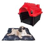 Cama Pet Quadrada Fibra Acolchoada + Casinha Dog Pet Shop N1