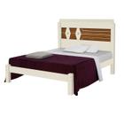 Cama Quarto Casal OffWhite/Canela Linha Alta