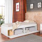 Cama Quarto De Solteiro Com 4 Portas Tókio 80 - Branco