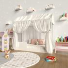 Cama Quarto Infantil Montessoriana Dakota com Voal