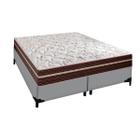 Cama Queen Box Berlim Cinza com Molas Superlastic Probel