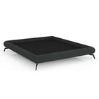 Cama Queen Japonesa 176cm Pés Alumínio Haru Bouclé Suave Cinza - Sallar Home