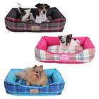 Cama Retangular Xadrez Pet Cachorro Dupla Face C/ Zíper - G  / Classic