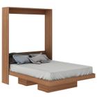 Cama Retratil De Parede Casal CM8016 Amendoa Tecno Mobili