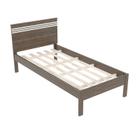 Cama Solteiro 98,6x93x195 cm Nogal/Branco Tecnomobili