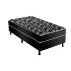 Cama Solteiro acoplada ortopédic espuma 05cm Preta estampada