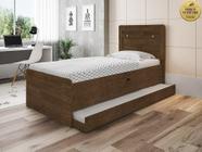 Cama solteiro bau larissa com cama auxiliar dani framar malbec