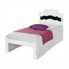 Cama Solteiro Branco Brilho Preto Flex Iris Cambel