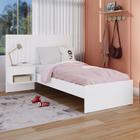 Cama Solteiro com Mesa de Cabeceira Zaya 100% MDF - Robel