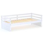 Cama Solteiro Eco Madeira Maciça Branco Mobilistore