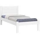 Cama Solteiro J&A Móveis Prisma 100% MDF para colchão de 88 cm de largura Branco-Branco/Lilás