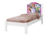 Cama Solteiro Menina Adesivada Princesinha 100%Mdf Branca - JLB MOVEIS