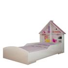 Cama Solteiro Menina Casinha Gelius Branco