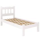 Cama Solteiro New Perola Madeira Maciça Cor Branco - Nemargi