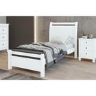 Cama Solteiro Reali Branco - Lopas