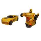 Camaro Vira Robo Carrinho Transformers Com Som Luz Brinquedo - Import