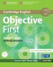 Cambridge english objective first sb without answers with cd-rom - 4th ed - CAMBRIDGE UNIVERSITY