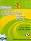 Cambridge objective pet sb without answers and cd-rom & pet for schools practice test - 2nd ed - CAMBRIDGE UNIVERSITY