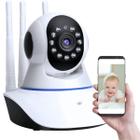 Câmera Babá Eletrônica Full HD Wifi 360 Ip Visão Noturna Microfone Áudio