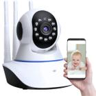 Câmera Babá Eletrônica Full HD Wifi 360 Ip Visão Noturna Microfone Áudio - Onvif