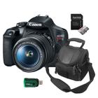 Câmera Canon T7 + Bolsa + Cartão 32GB + Leitor de Cartões