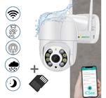 Câmera de Segurança Externa WIFI PRO A8 + Cartão de Memória 64GB
