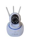 Camera De Segurança Ip Robo 3 Antenas Wifi Wireless It Blue