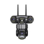 Câmera de Segurança WiFi 4G com Zoom 10X e Lente Tripla de 12MP - Monitoramento Interno e Externo