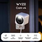 Câmera de segurança Wyze Cam v4 2.5K HD, pacote com 2 unidades (cinza)